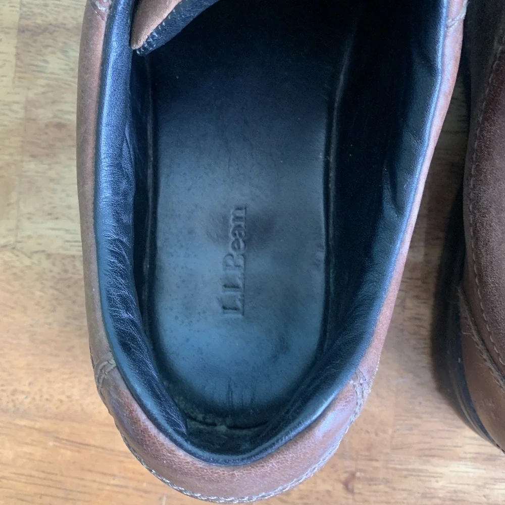 LL Bean TEK 2.5 Mens size 11.5 Waterproof Boots Brown Leather Ankle Shoe Oxford